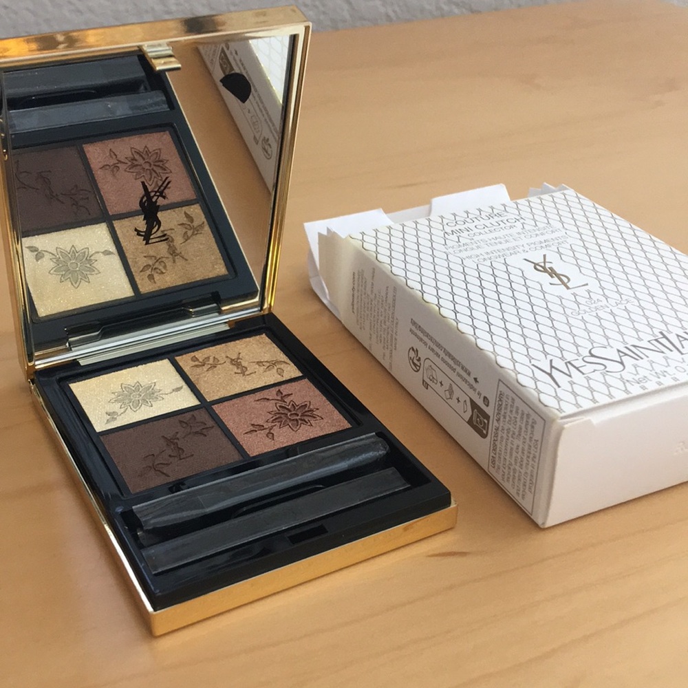 YSL Couture Mini Clutch Eyeshadow Compact w Mirror in Golden Lace 024 - Picture 3 of 6